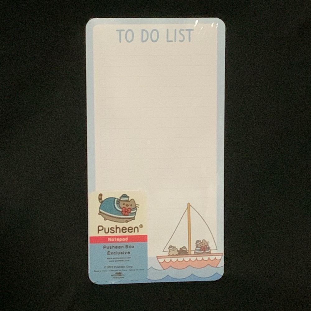 NWT Pusheen Sailor Nautical Notepad To Do List